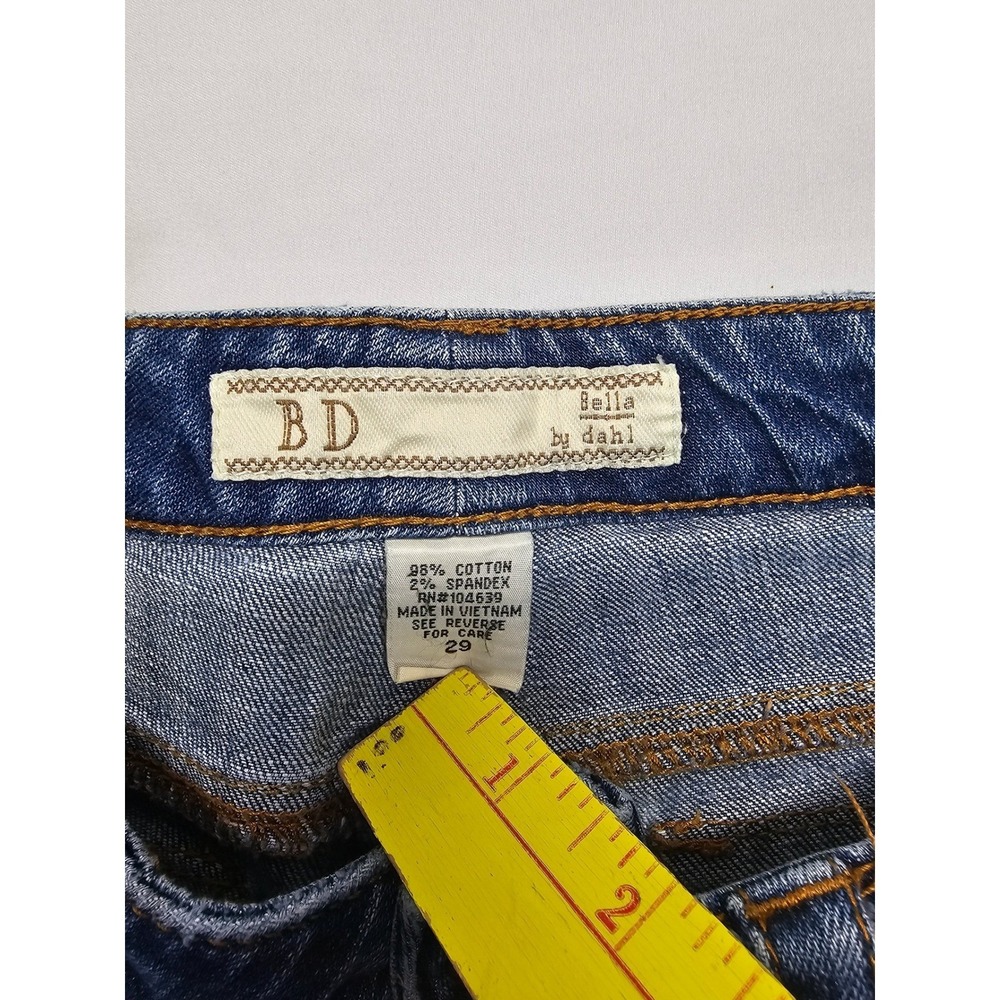 Bella by Dahl BD Womens Bootcut Jeans Size 29 Medium Wash Flap Pocket Denim - Picture 7 of 8